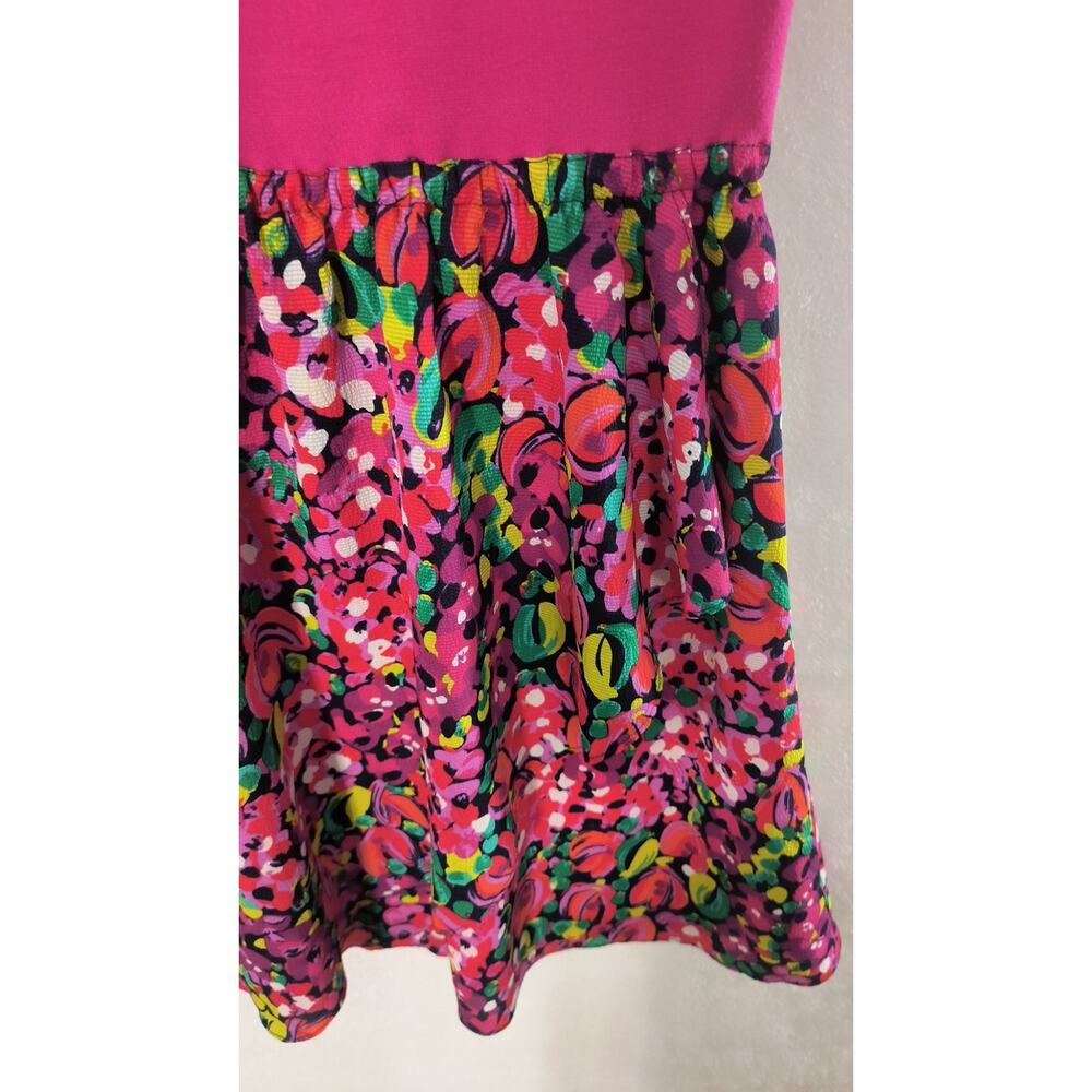 Lilly Pulitzer Mini Wrap Dress Small Pink Multicolor Floral Sleeveless Stretch - Picture 6 of 16